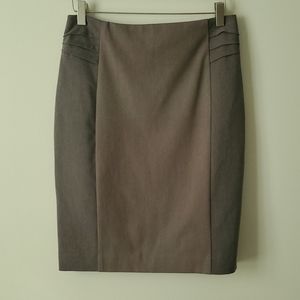 Express High Waist Pintucked Pencil Skirt